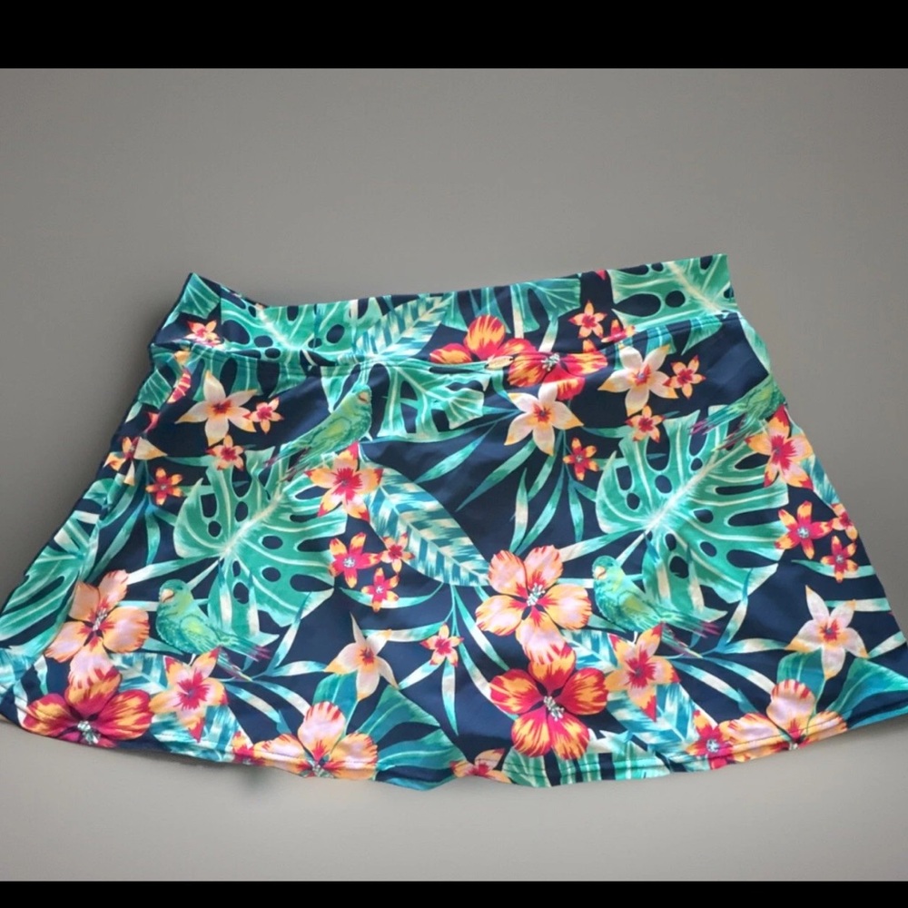 SUNSETS Hibiscus Hideaway Summer Lovin Swim Skirt, US X-Large, UK X-Large, NWT